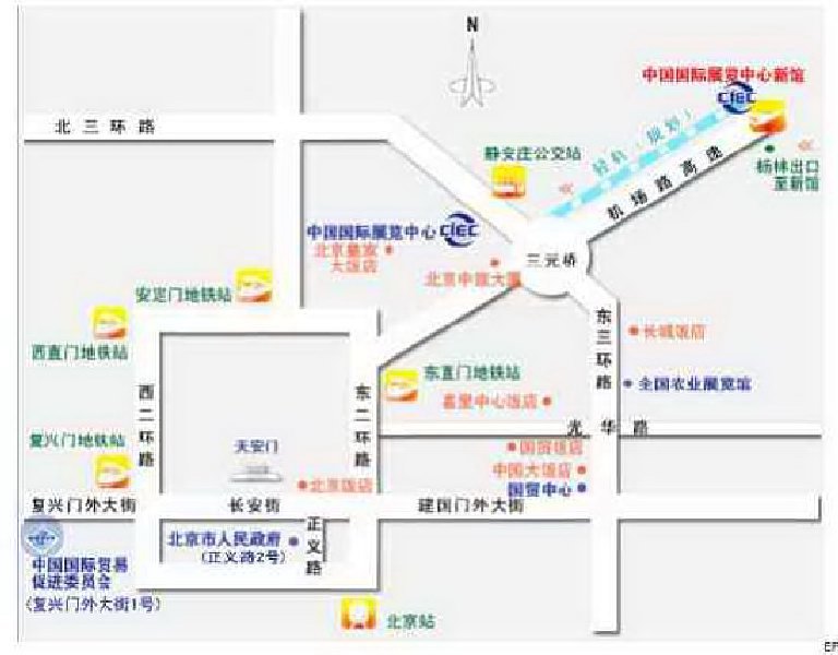 中國國際展覽中心(順義新館)交通圖