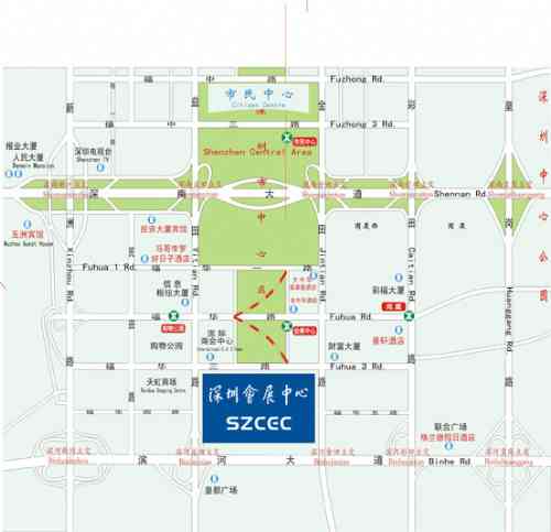 深圳會展中心(福田)交通圖